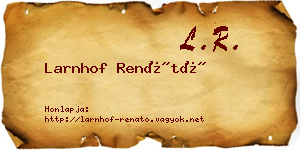 Larnhof Renátó névjegykártya